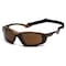 Carhartt Safety Glasses, anti-fog, sandstone bronze Lens, Black and tan Frame CHB1018DTMP - alternate 1